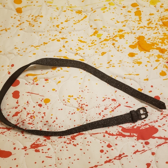 New York & Company black and whiite skirt with belt, Stretch Size 4 Slit in back - Picture 3 of 3